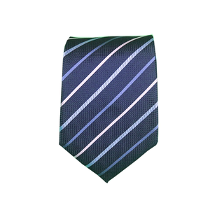 东莞农商银行职业装无标记蓝色条纹拉链领带易拉得女士丝巾设计