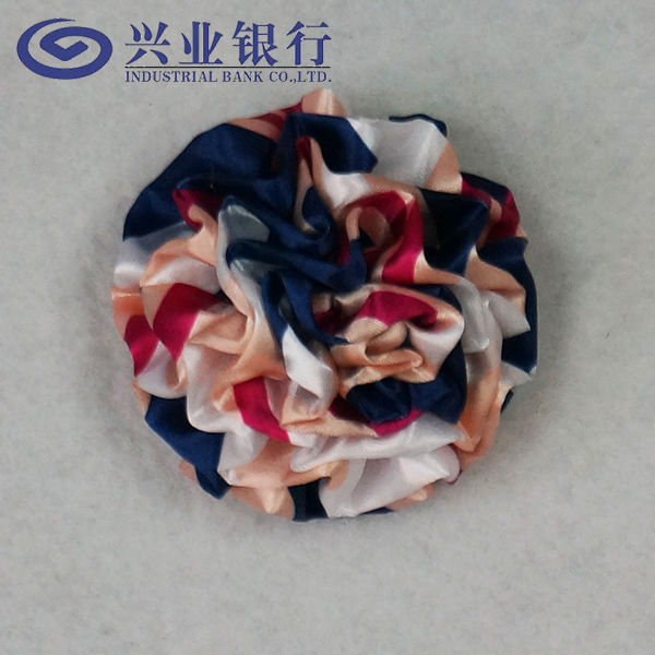 福建宁德兴业银行无标记版胸花别针领花免打丝巾绣球花仿手打花 - 实物图