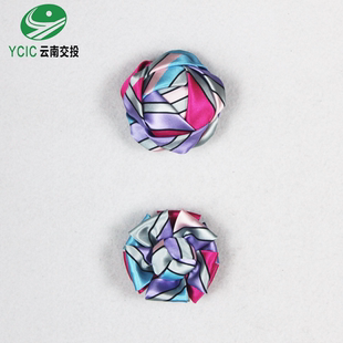 云南交通投资集团高速公路收费站员工胸花别针免打丝巾花懒人领花