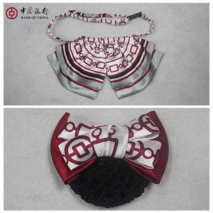 山西太原中行职业装免打丝巾蝴蝶结领结领花头花发夹厂家直发定做