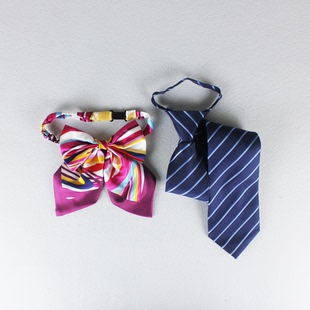 湖北省荆门市武荆高速公路收费站职业装领花蝴蝶结领带无标记蓝色