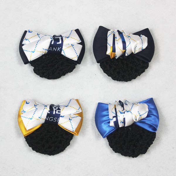 蒙商银行新款设计头花发夹盘发网兜招标出图出样订单加工配套款