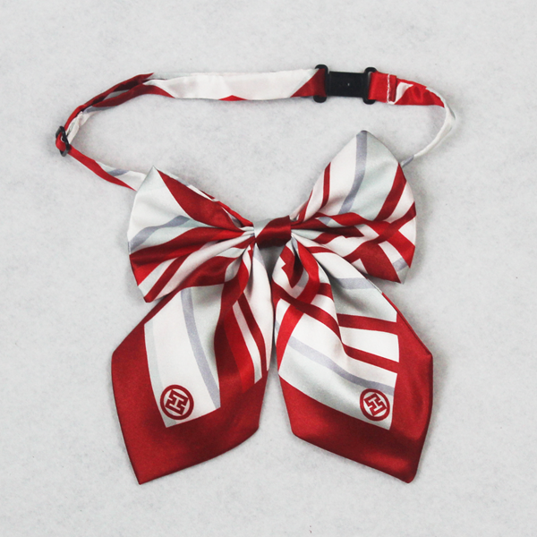 中国工商银行新款领花蝴蝶结领结免打丝巾设计丝巾花定做出图出样