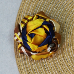 山西交投高速公路收费站职业装胸花领花肩花玫瑰花免打丝巾定做