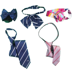 浙江省高速公路收费站职业装领带领花头花发夹蝴蝶结丝巾免打花苞