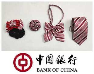 安徽中行领带头花领花胸花 中国银行新款职业装领花领带胸花头花