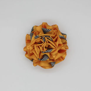 烟台蓬莱国际机场职业装胸花空姐乘务员胸花黄色系免打丝巾花领花