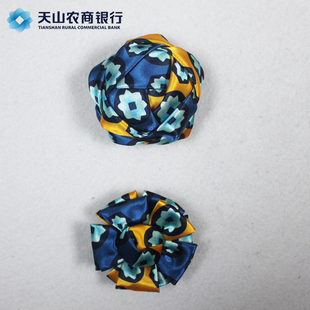 新疆农商农信银行丝巾免打领花夏季不热免手打懒人丝巾花胸花别针