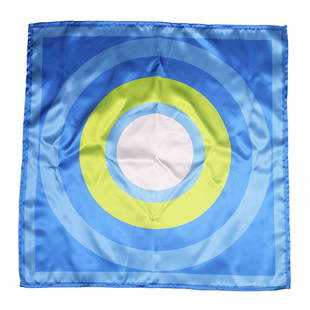 青海农商丝巾蓝色黄色无标记职业装团装丝巾设计定做免费出图出样