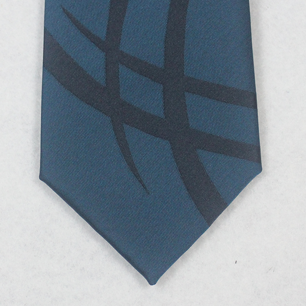 河北省国家电网招投标款涤丝化纤男士蓝色手打拉链懒人易拉得领带