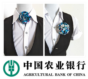 农业银行领花胸花 新款农行领花胸花 农业银行柜台领花胸花现货