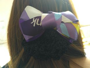 光大银行盘发网兜头花胸花领花丝巾带LOGO标2022年头花胸花丝巾