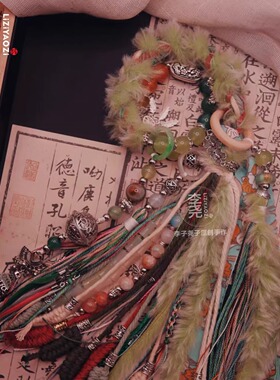 【春色】李子尧子原创藏式手绳古风手工中式编绳高颜值手链流苏