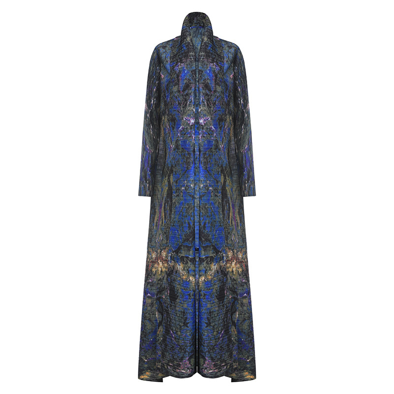 女装迪拜长袍abaya高端百搭印花系带大码连衣裙源头工前卫大牌优