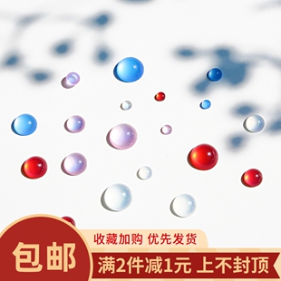 彩色树脂仿猫眼戒面光感宝石玩偶眼睛配件 diy手工饰品发簪材料包