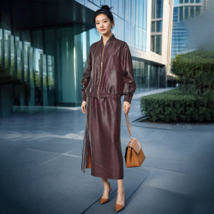 红云纱皮子上衣龟裂纹香云纱外套桑蚕丝真丝上衣套装外穿年轻款