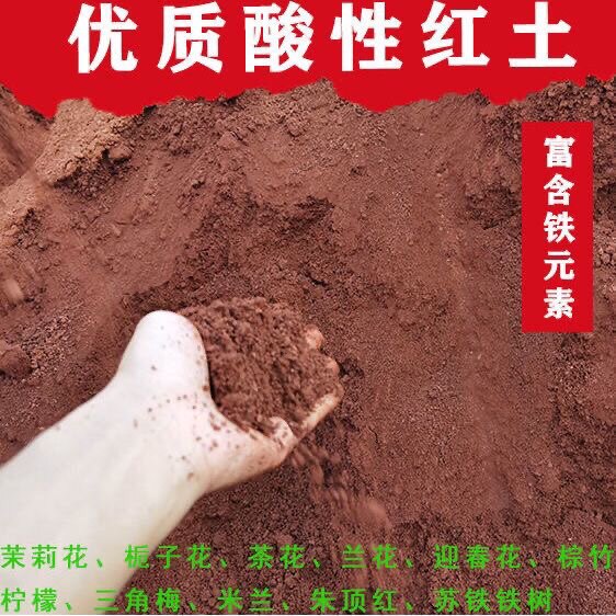 酸性红泥土红土黄土黄泥土山土盆栽茉莉花土茶花土兰花面土营养土