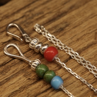 【溪迟】 larrysmith 925银 鹰头勾 2.0细角链子 项链 可过银珠