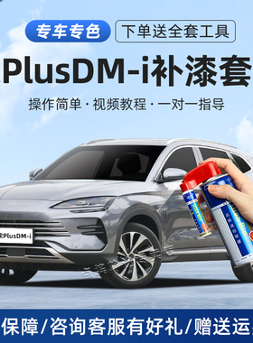适用25款比亚迪宋plusdmi补漆笔时光灰雪域白苍烟色划痕修复喷漆