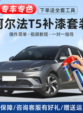 极狐阿尔法T5补漆笔海岩灰极夜黑白色原车漆划痕修复汽车专用喷漆