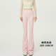 COFEIPARD高腰提臀长裤 女高个子加长喇叭 粉色爱心印花微喇瑜伽裤