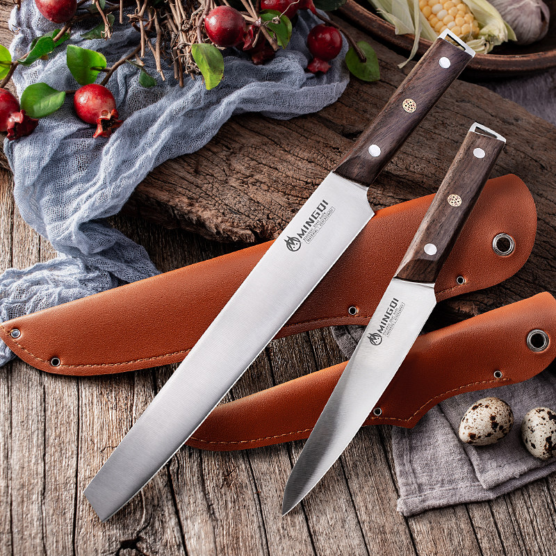 切西瓜加长款瓜果刀大号水果刀不锈钢锋利商家用果档吧台面包刀具