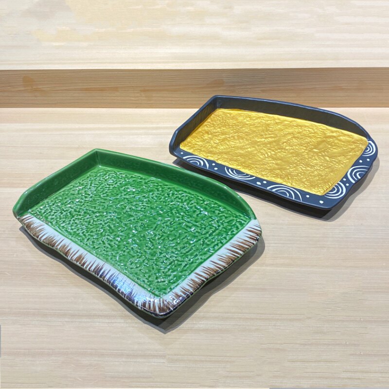 创意小清新异形料理平盘刺身拼盘寿司盘炸物烤物盘小菜盘多用盘