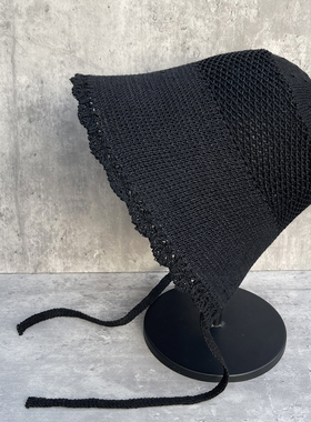 夏季防晒大沿可折叠针织渔夫帽子