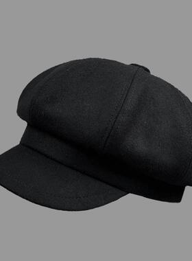 合集大头围八角帽黑色贝雷帽大码日系平顶帽女鸭舌夏季秋冬报童帽