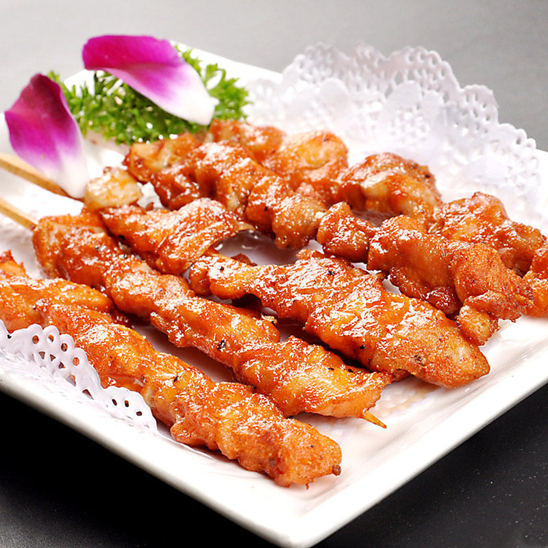 澳洲大串新鲜鸡肉串腌制速冻里脊肉冷冻户外烧烤油炸商用食材20串