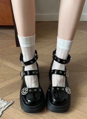 Demonia PUNK甜酷辣妹超高跟玛丽珍鞋小个子增高2025新款春季高跟