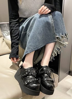 Demonia PUNK原创设计朋克风厚底洋气洛丽塔鞋嘻哈少女小皮鞋