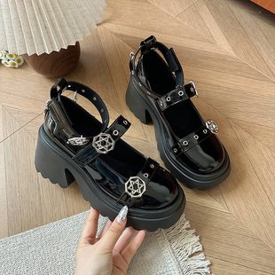Demonia PUNK原创设计朋克风厚底洋气洛丽塔鞋嘻哈少女小皮鞋