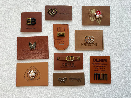 商标带五金饰品皮标中高挡衣服裤子皮标diy手缝个性皮标皮贴辅料