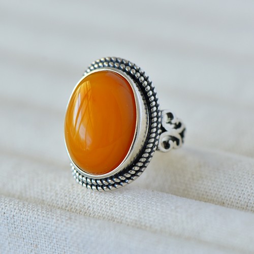 男女款S925纯银玉石镶嵌戒指空托