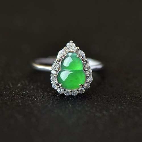 S925纯银戒指空托葫芦戒面镶嵌托