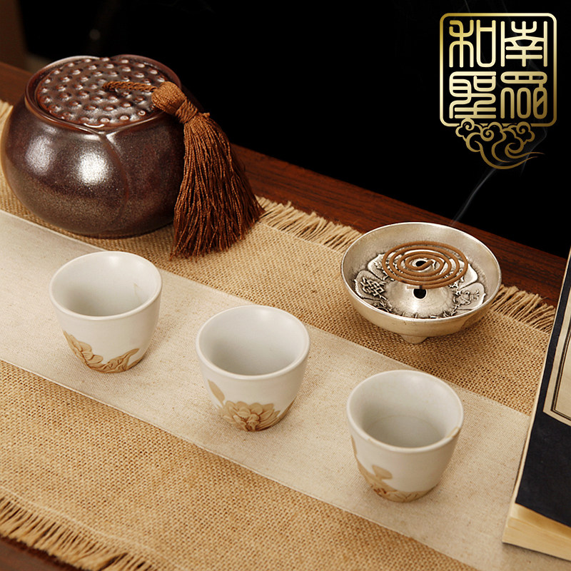 中式家用装饰香道茶道用具席垫香炉垫布艺棉麻茶席禅意茶桌旗茶具