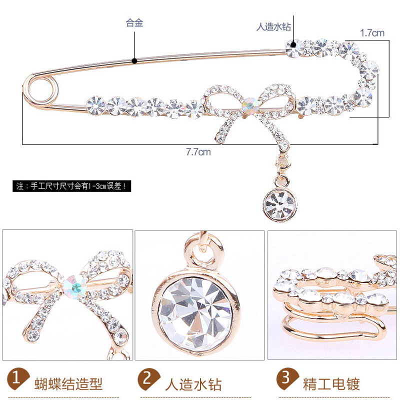 Broche femme en Zircon diamant - Ref 1187934 Image 5