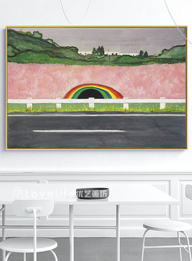 Peter Doig苏格兰现代艺术乡村风景油画北欧现代简约餐厅画小众