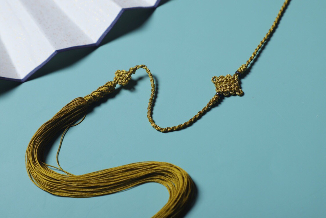 琴清主法师长背云法会念佛珠燕尾主法挂珠流苏穗子腰佩古琴穗