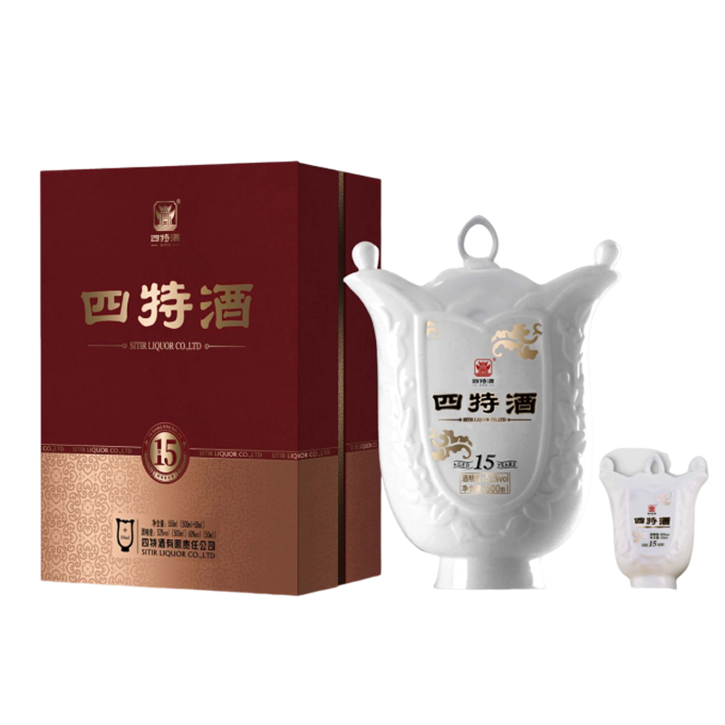 四特酒十五年45度500ml/52度500ml+50m新老包装随机发货 送礼自饮