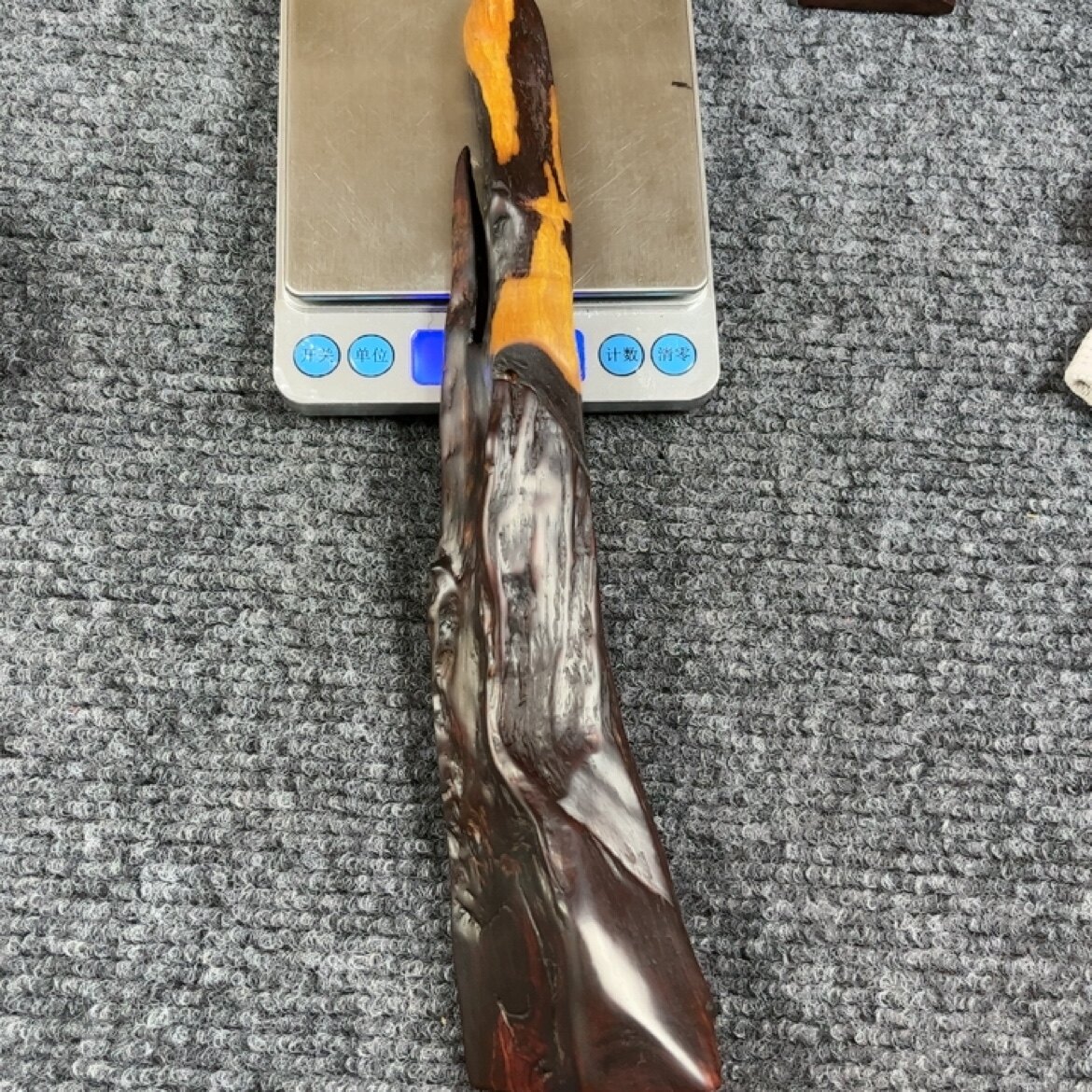 印度小叶紫檀（檀香紫檀）精品花纹 盘玩手把件 印章