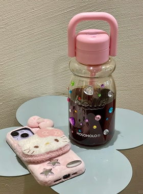 holoholo小奶杯子学生上学便携儿童水杯ppsu带吸管女大容量可爱