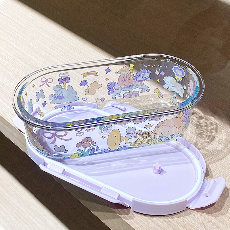 椭圆便当盒可微波高硼硅玻璃