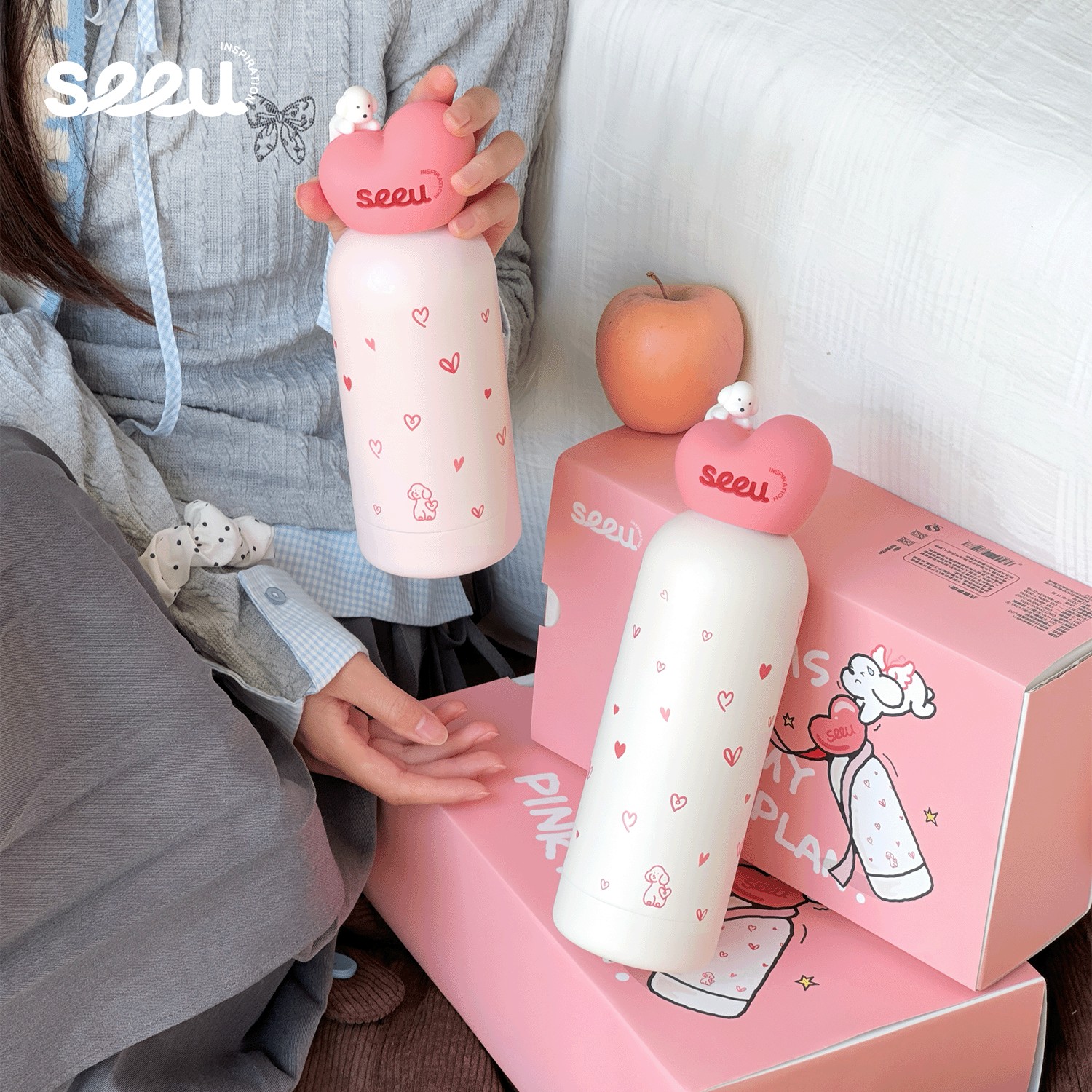 seeu316粉色计划情侣保温杯