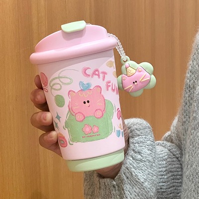 保温杯咖啡杯陶瓷内胆可爱物生物