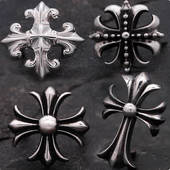 925银十字架罗心菊花钉纯银财布钉 皮具四合扣财布扣五金配件定做