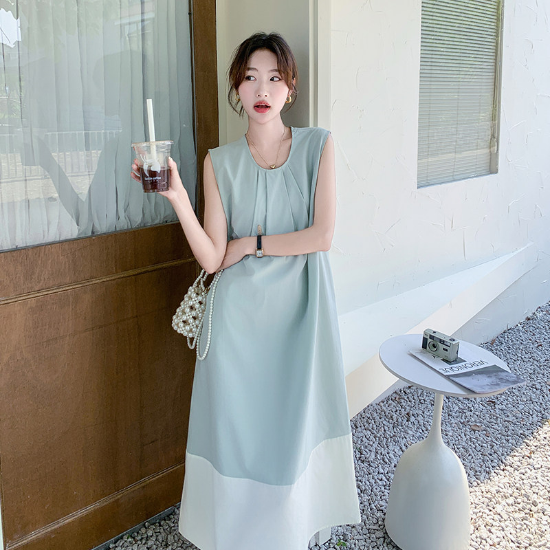 【现货】新品2025夏季欧若风拼接撞色连衣裙B228-A560-P125控178,女装连衣裙,浙宝228