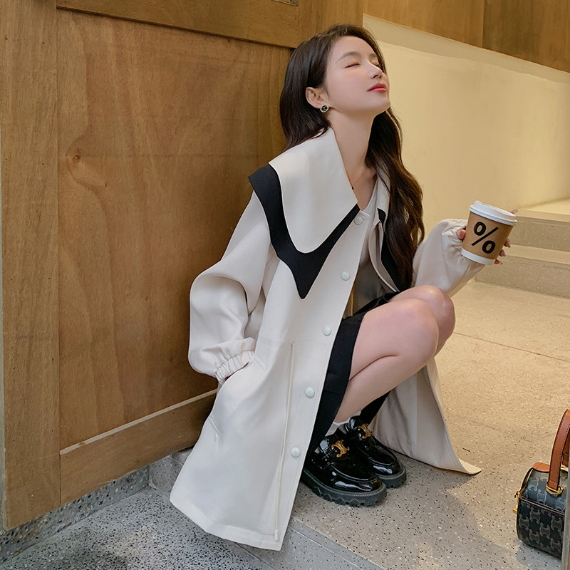 【现货+买秀】2025春季减龄收腰风衣外套228-A126-P130控188,女装风衣,浙宝228