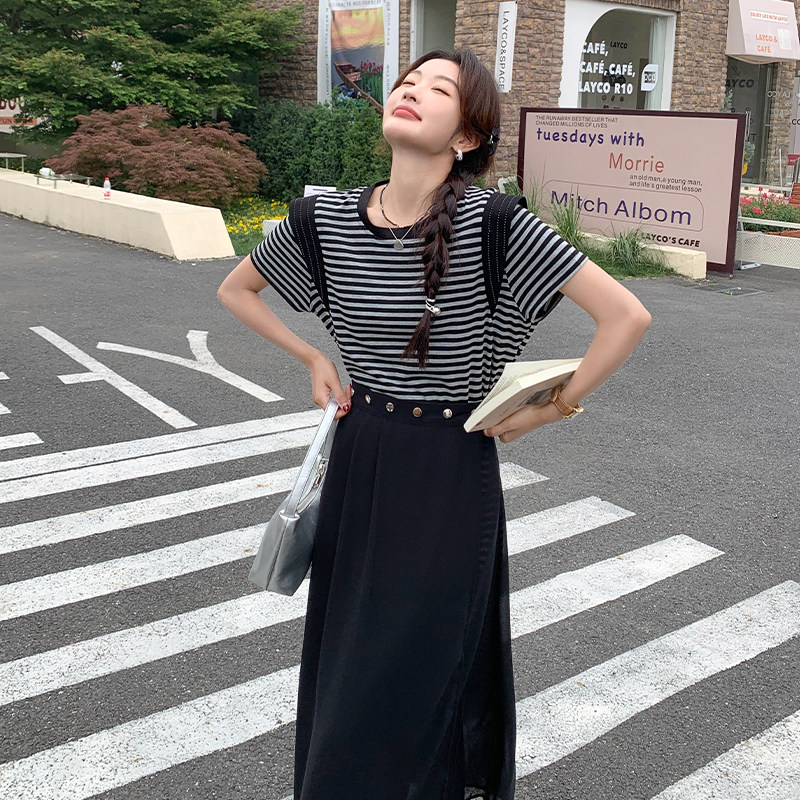 现货夏季新款T恤网纱裙两件套B228-A557-P125控178，女装套装/套裙，浙宝228